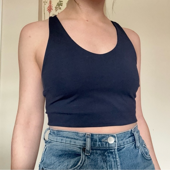 Zella Tops - Zella navy blue racerback sports tank bra